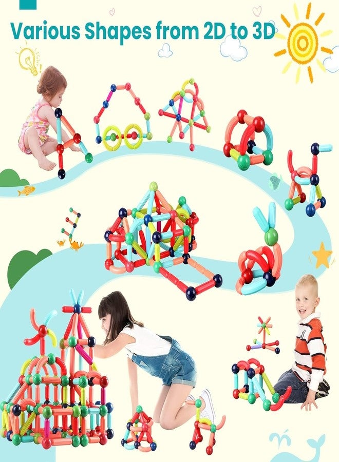 YUIOP - Magnetic Building Sticks for Kids - Learning Sticks & Balls - Educational Magnetic Building Blocks (25 Pcs) - Image 3